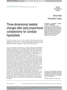 Three-dimensional skeletal changes after early proportional condylectomy for condylar hyperplasia