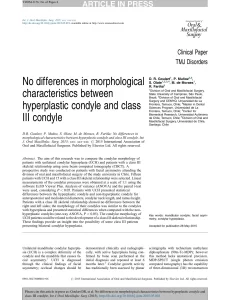 No differences in morphological characteristics between hyperplastic condyle and class III condyle