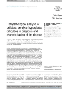 Histopathological analysis of unilateral condylar hyperplasia: difficulties in diagnosis and characterization of the disease