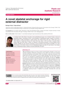 A novel skeletal anchorage for rigid external distractor