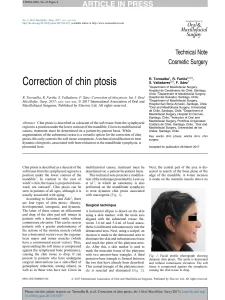 Correction of chin ptosis