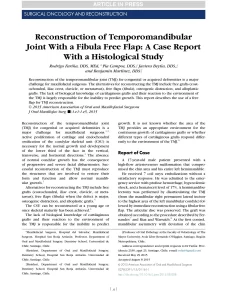 Reconstruction of TMJ with Fibula Free Flap: A Case Report With a Histological Study