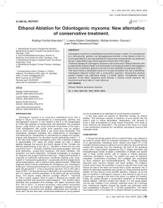 Ethanol Ablation for Odontogenic myxoma: New alternative of conservative treatment.