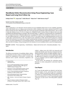 Mandibular Defect Reconstruction Using Tissue Engineering: Case Report and Long‑Term Follow‑Up